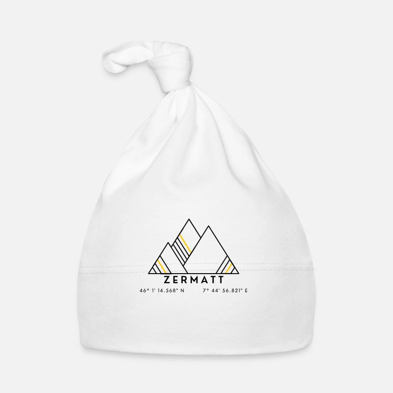 Minimalistisches Zermatt-Logo Baby Bio-Mütze
