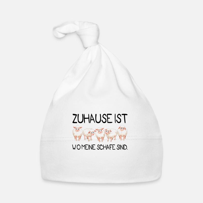 Zuhause ist Schafe Geschenk Bauer Schäfer Baby Bio-Mütze