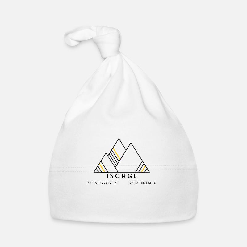 Minimalistisches Ischgl-Logo Baby Bio-Mütze