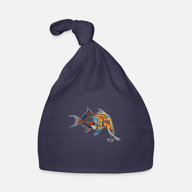 Fantastic creature: half elephant, half fish Organic Baby Cap