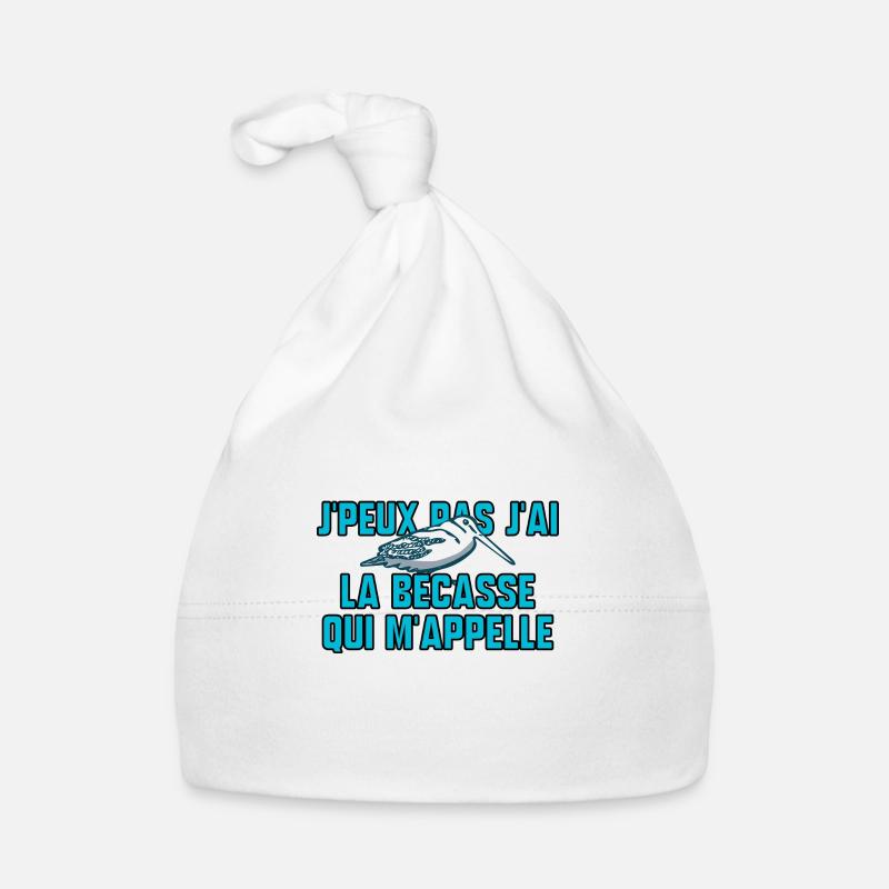 La bécasse m’appelle - Bonnet bio Bébé - blanc