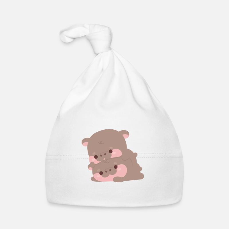 Moo Deng Hippopotame Couple Bonnet bio Bébé