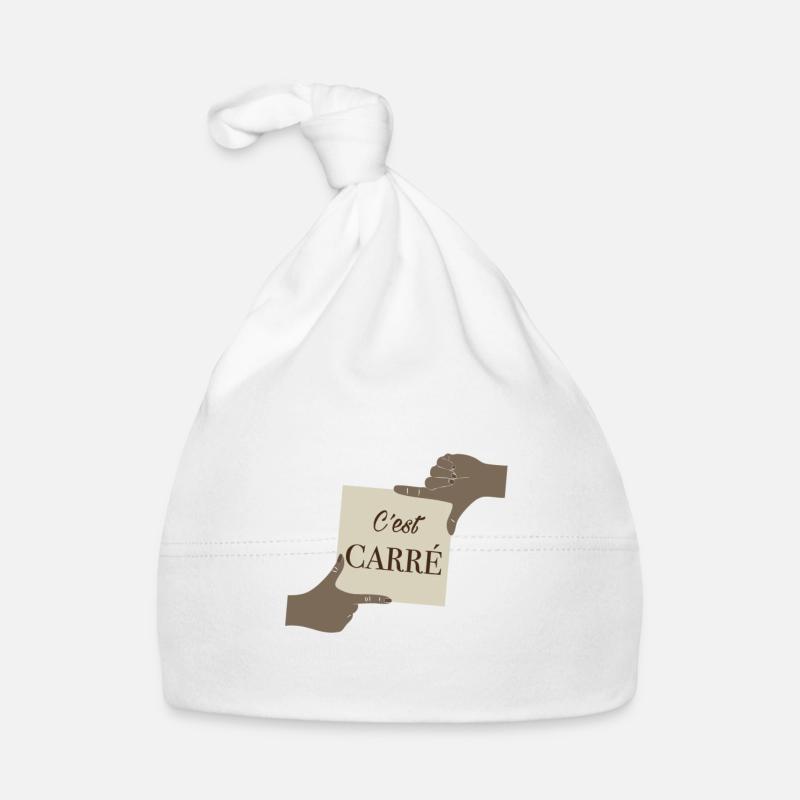 C'est Carré - Bonnet bio Bébé - blanc