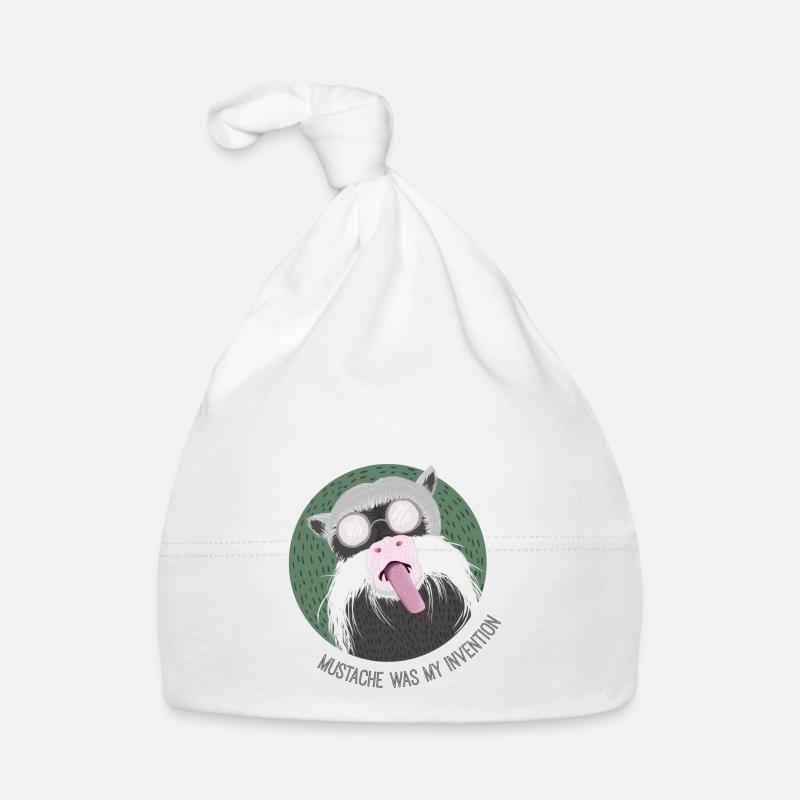 Funny monkey with a beard and glasses Organic Baby Cap