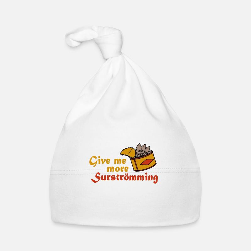 Give me more Surströmming Fish Cans Organic Baby Cap