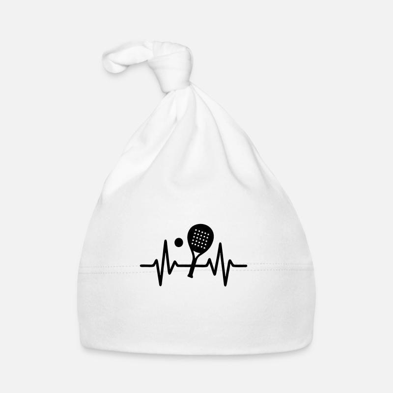Battement de cœur du padel - Bonnet bio Bébé - blanc