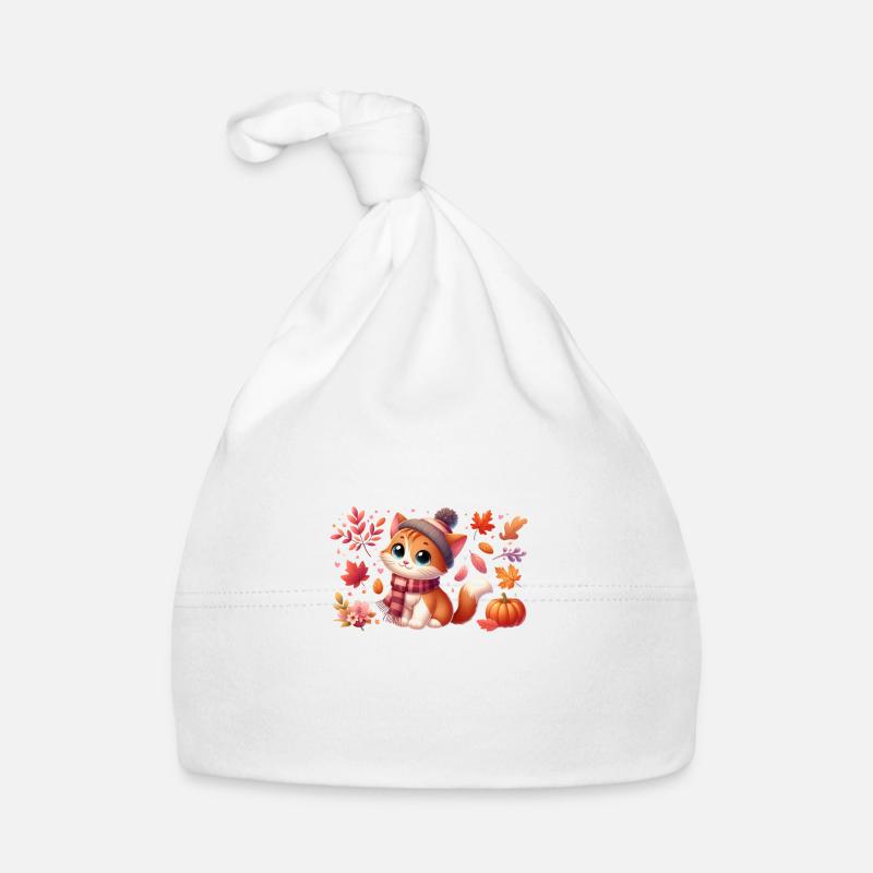 Herbst Katze 3 Baby Bio-Mütze