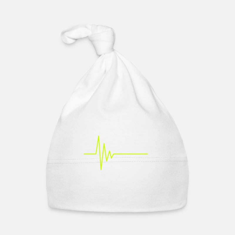 EKG Herzschlag Baby Bio-Mütze