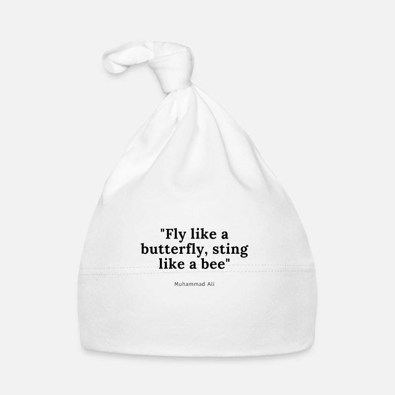 Muhammad Ali Quote Zitat Geschenkidee Baby Bio-Mütze