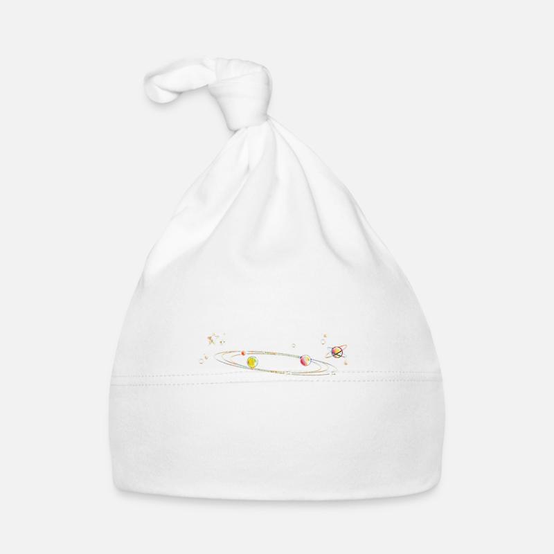 Cadeau Planet Earth Sun Stars - Bonnet bio Bébé - blanc