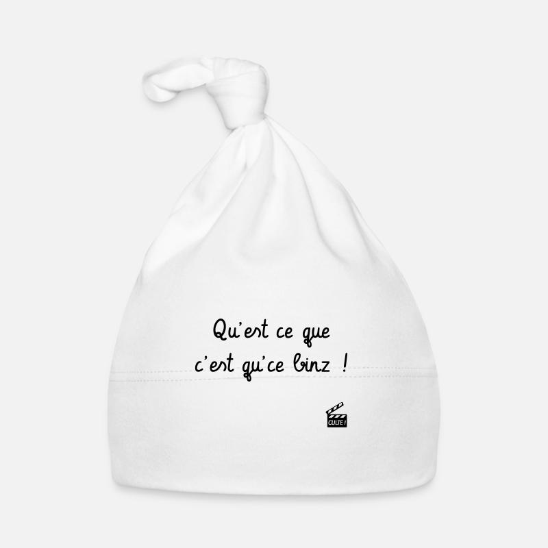 Qu'est ce que c'est qu'ce binz ! Les Visiteurs - Bonnet bio Bébé - blanc