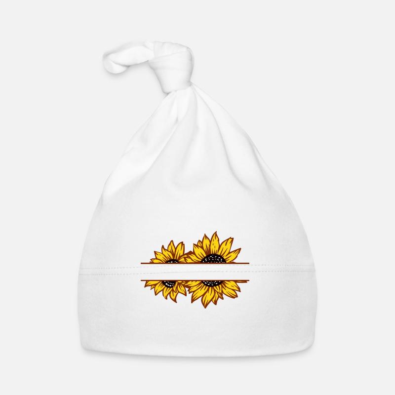 Doppelte Sonnenblumen-Split-Farbe Baby Bio-Mütze