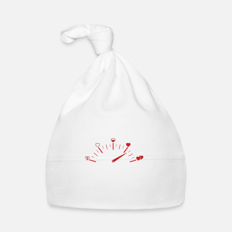 jauge d'amour 2 - Bonnet bio Bébé - blanc