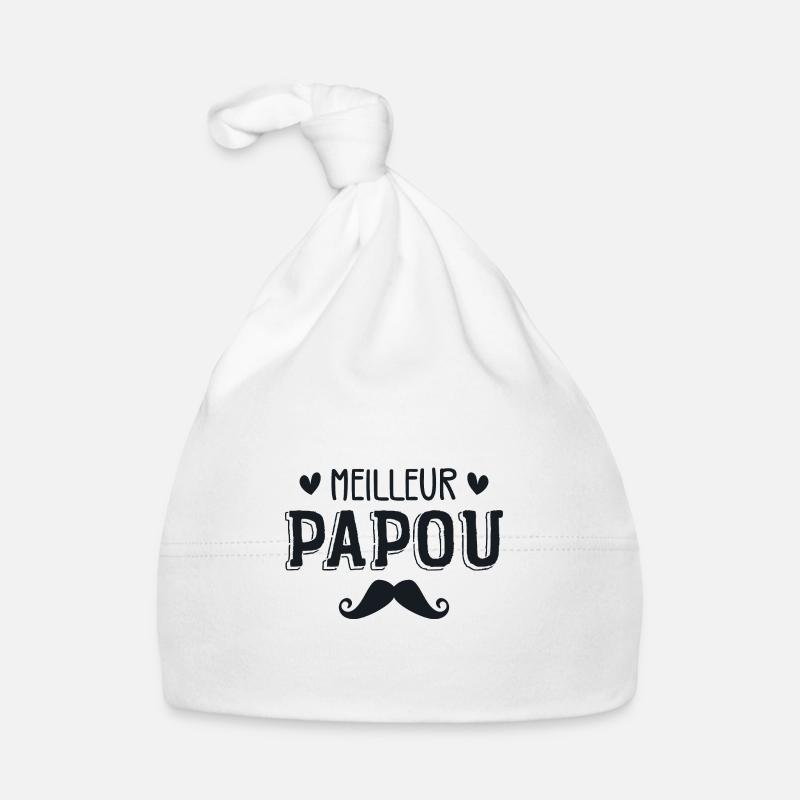 Meilleur PAPOU - Bonnet bio Bébé - blanc