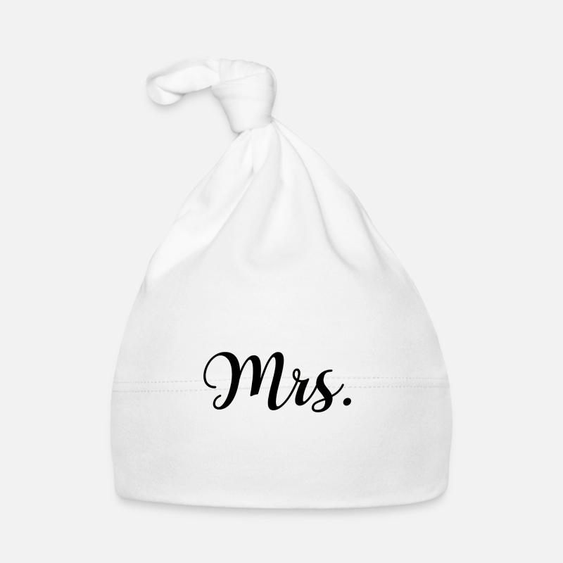 Mr. & Mrs. Just Married wedding bride design Organic Baby Cap