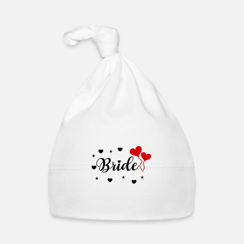 Bride Just Married wedding bride design Organic Baby Cap