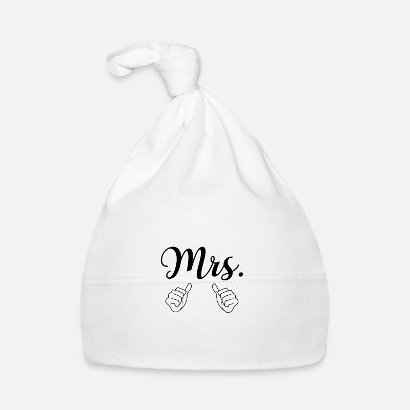 Conception de mariée mariage M. & Mme Just Married Bonnet bio Bébé