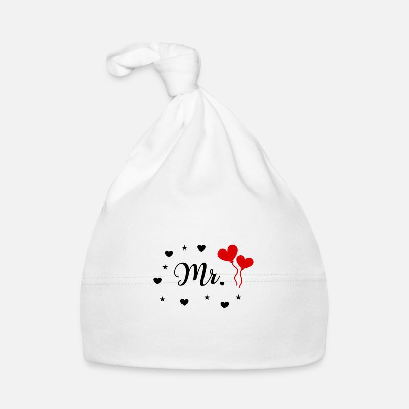 Mr. & Mrs. Just Married wedding bride design Organic Baby Cap