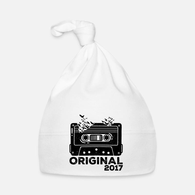 Année de naissance 2017 Cassette 2017 Anniversaire 2017 Bonnet bio Bébé