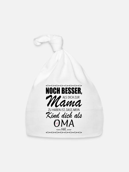 Muttertagsgeschenk Beste Mama Muttertag - Baby Bio-Mütze - Weiß - Vorne