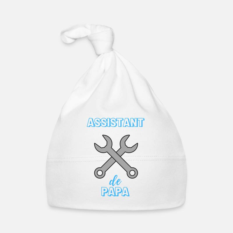 body pour bébé garçon "assistant de papa" - Bonnet bio Bébé - blanc
