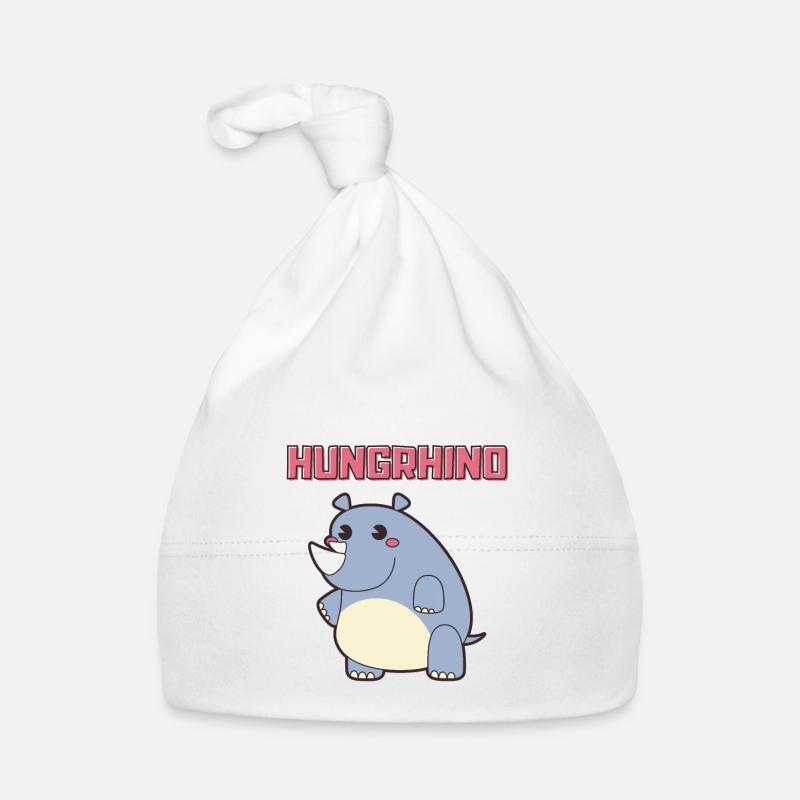 HUNGRHINO - Bonnet bio Bébé - blanc