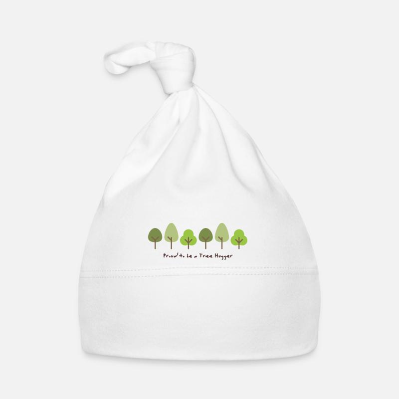 fier d'être un câlin d'arbre - Bonnet bio Bébé - blanc