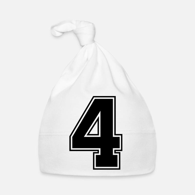 4 Number jersey Organic Baby Cap