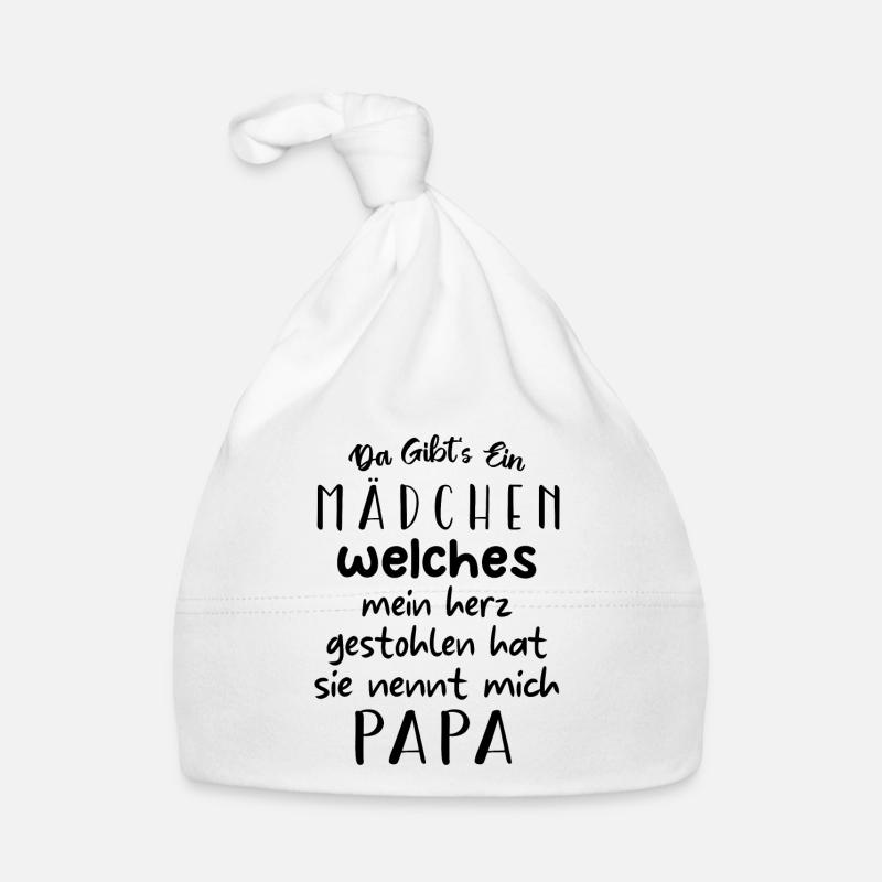 da gibt's ein madchen welches mein herz gestohlen - Baby Bio-Mütze - Weiß
