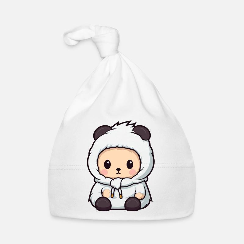 Eisbär Winter Polar Bär Comic Baby Bio-Mütze