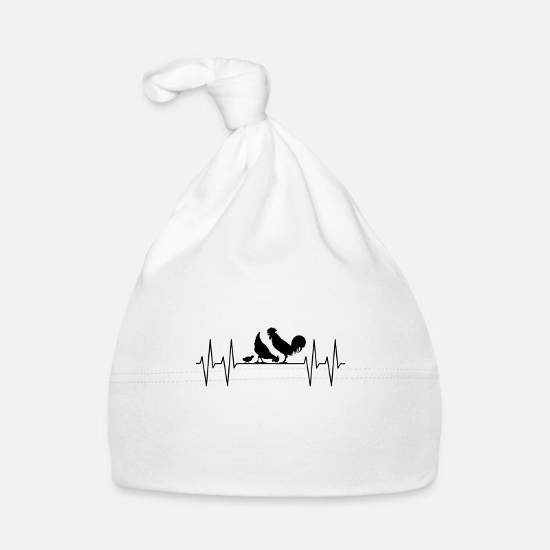 Mon cœur bat pour mes poules Bonnet bio Bébé