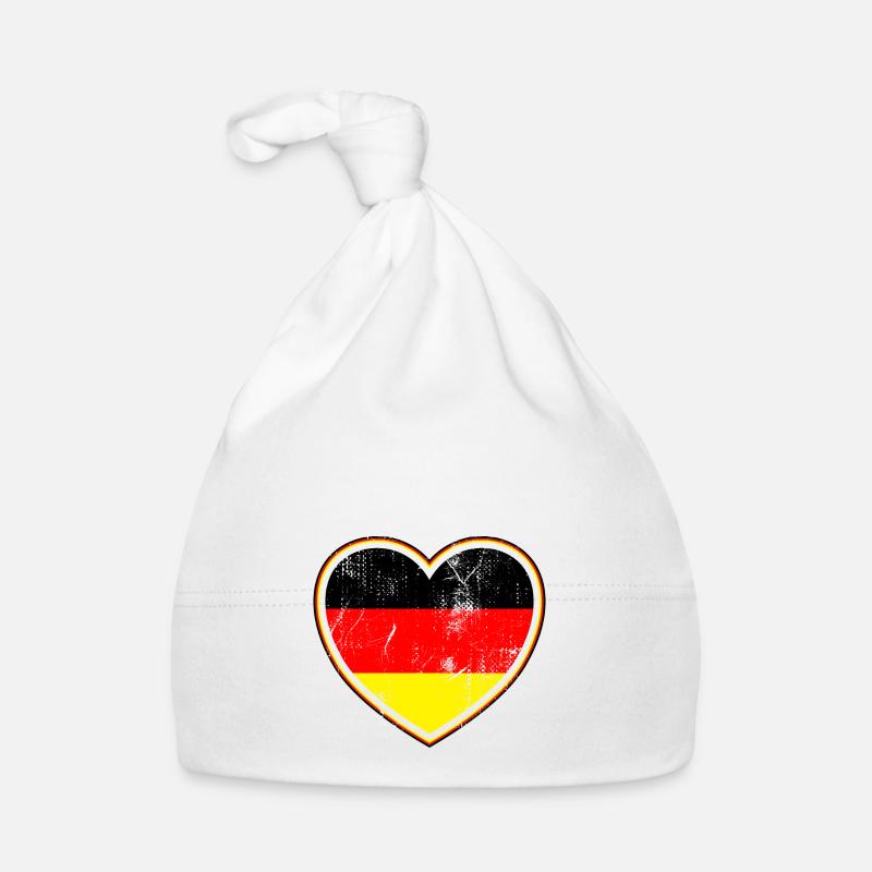 Germany flag in the heart Organic Baby Cap