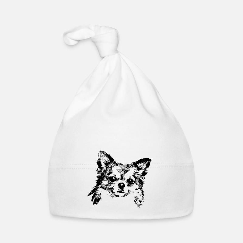 chihuahua black Organic Baby Cap