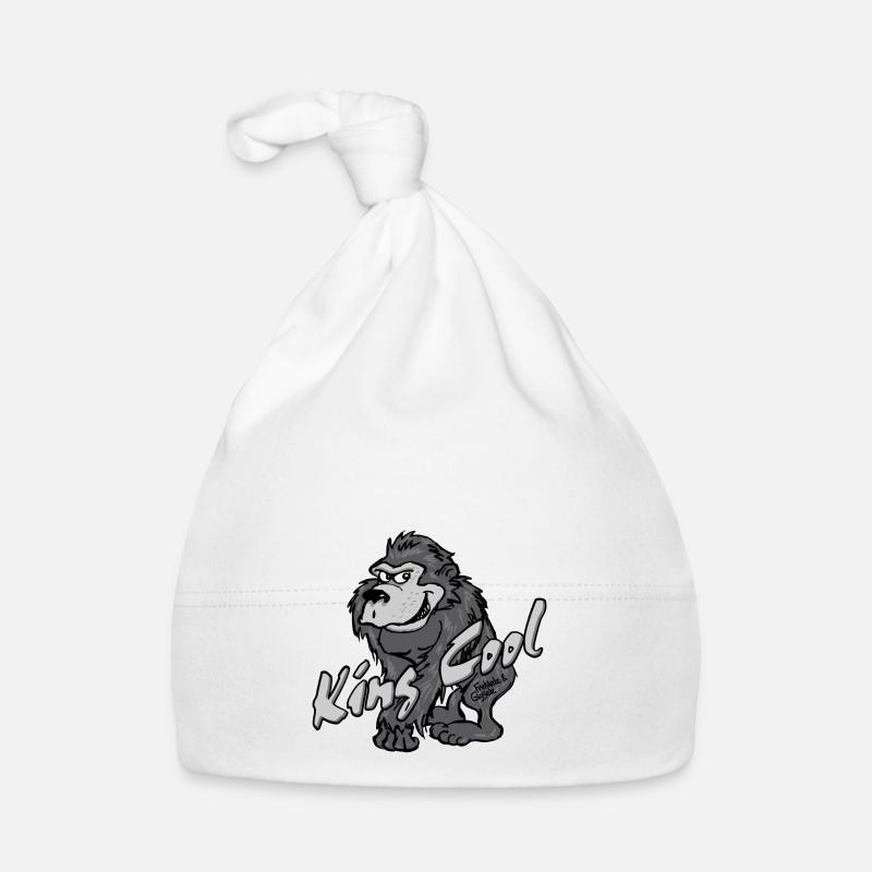 Gorilla King Cool - Bonnet bio Bébé - blanc