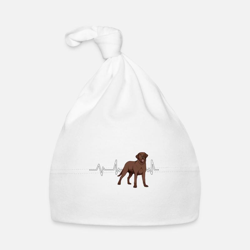 Brauner Labrador Labbi Labrador Heartbeat Baby Bio-Mütze