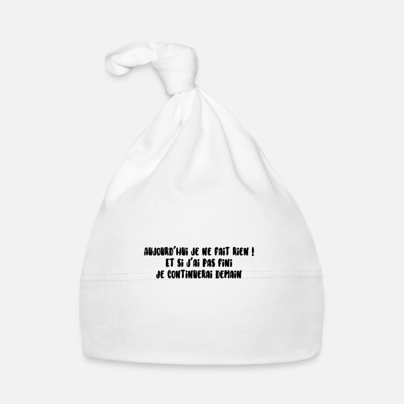 Aujourd’hui je ne fais rien Bonnet bio Bébé