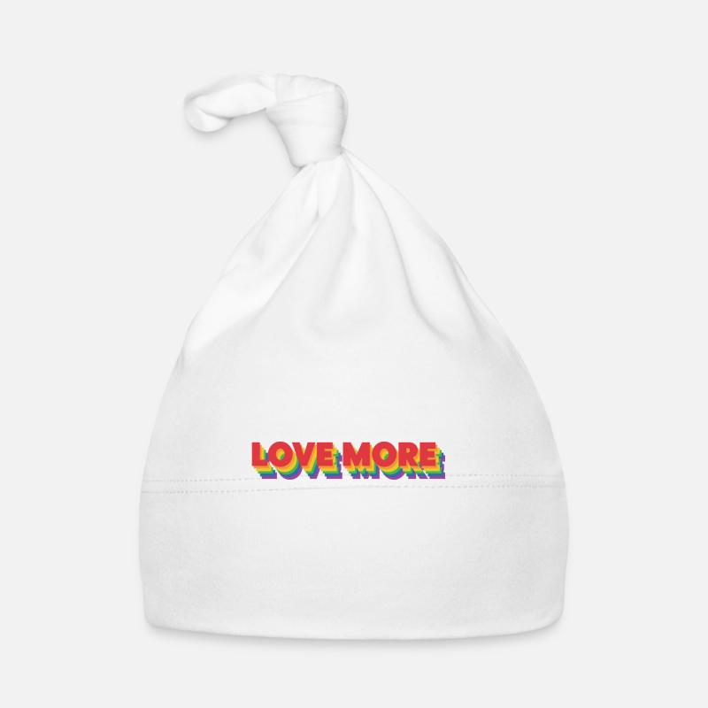 Love more - Bonnet bio Bébé - blanc
