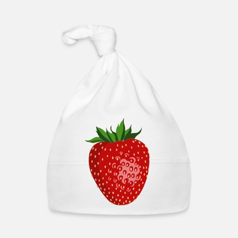 Erdbeere Baby Bio-Mütze