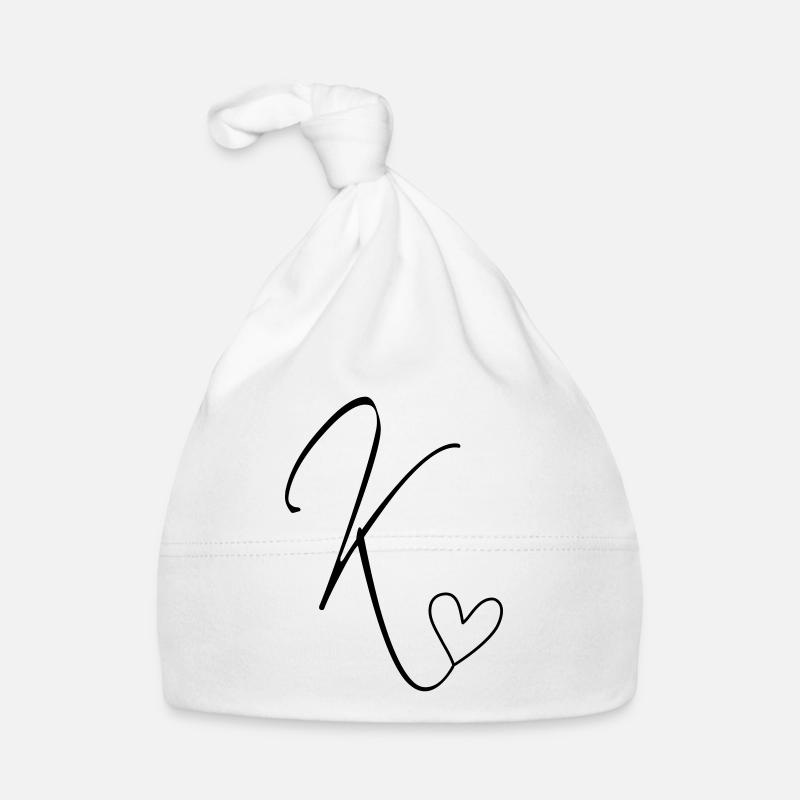 Lettre K Lettre-K Calligraphie Bonnet bio Bébé