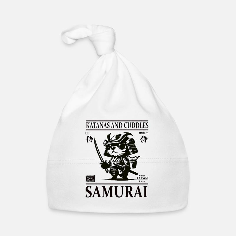 Süßer kleiner Hunde Samurai Design Baby Bio-Mütze