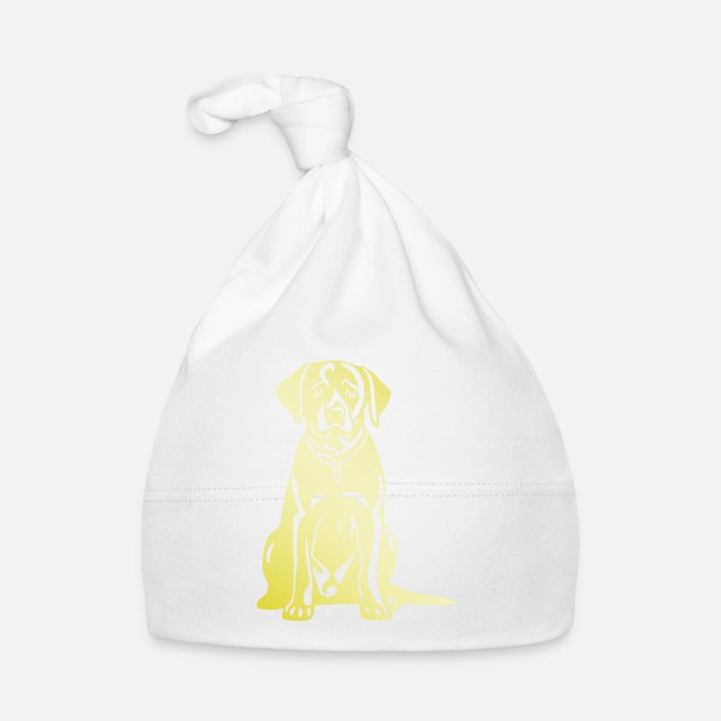 Silhouette de chien labrador Bonnet bio Bébé