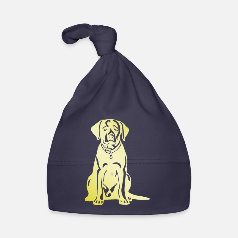Silhouette de chien labrador Bonnet bio Bébé