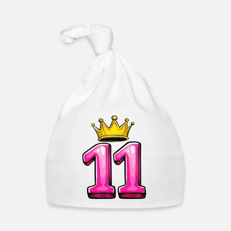 11 Zahl Krone Baby Bio-Mütze