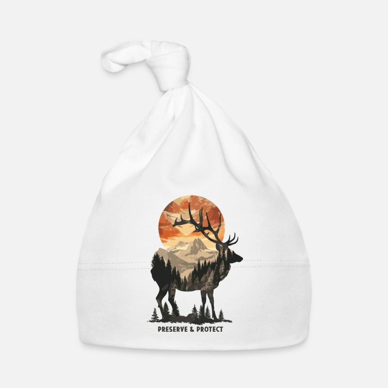 Préserver et protéger la forêt de cerfs Deer Nature Bonnet bio Bébé