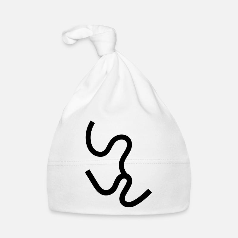 line shape random lines Organic Baby Cap