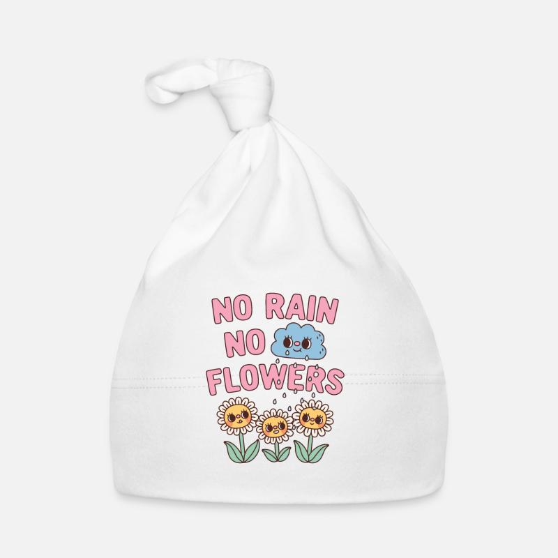 Citation de motivation mignonne sans pluie ni fleurs Bonnet bio Bébé