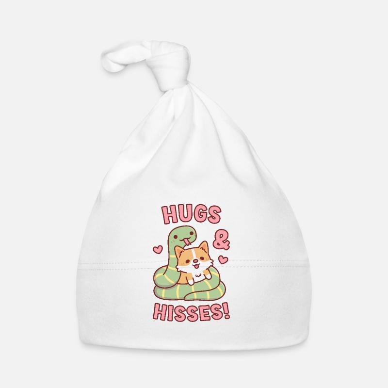 Serpent mignon avec corgi câlins et sifflements drôles Bonnet bio Bébé