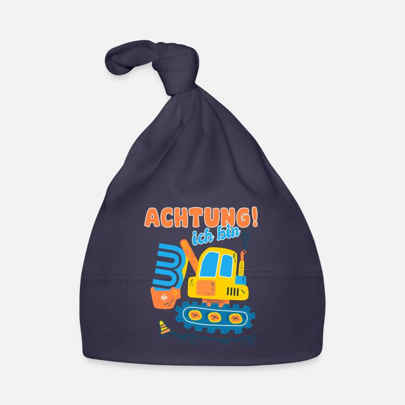 Ich bin 3 Geburtstag des Baggers, Geschenk 3 Baby Bio-Mütze