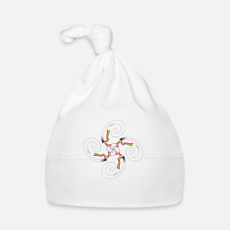 Croix Basque design Bonnet bio Bébé