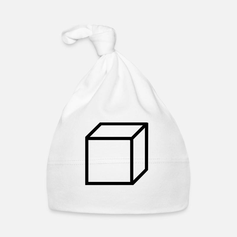 Cube Square Background Organic Baby Cap
